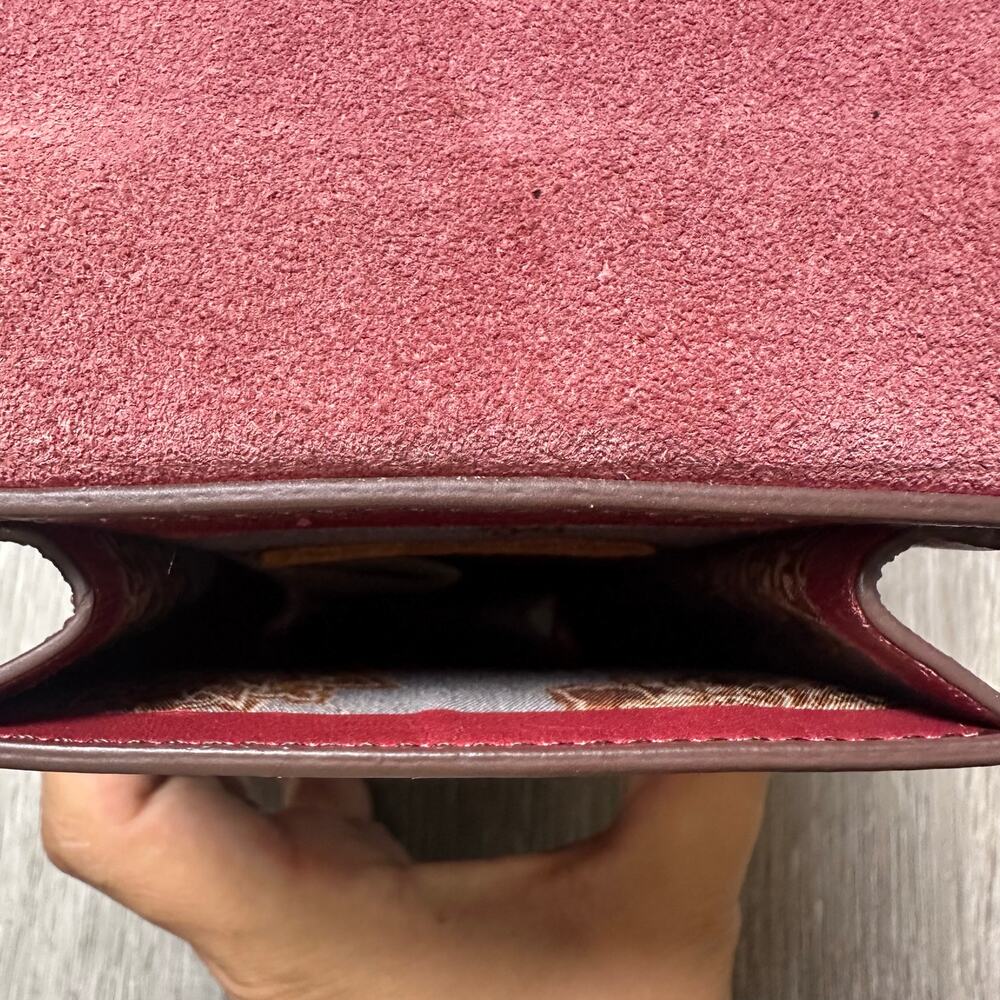 Hobo Token Wallet Phone Crossbody in Red Leather - Picture 6 of 9